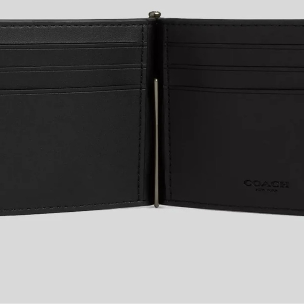 Brand New Mens Coach ID Wallet Tan & Black - Picture 4 of 4